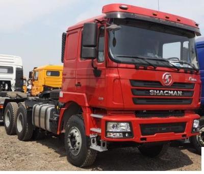 China Double Axle Heavy Semi Truck Tractor Trailer Single Row 400L 440hp for sale