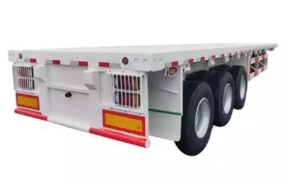 China Q235B/Q345B Carbon Steel Flatbed Semi Tractor Trailer 3Axle for sale