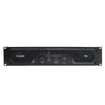 China T8 Public Address Amplifier 800 Watt 2 Channel Amplifier For Large Stage And Music Theater for sale
