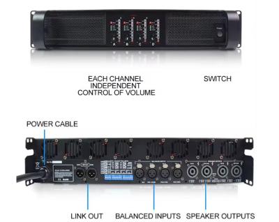 Quality OEM ODM Class TD Power Amplifier 1250W*4 For Big Concert Events / Weeding for sale