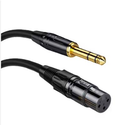 China P-AMF Digital Audio Cable 1FT 3FT 5FT 6.35mm Stereo Jack To 3 Pin XLR Cable For Microphone for sale