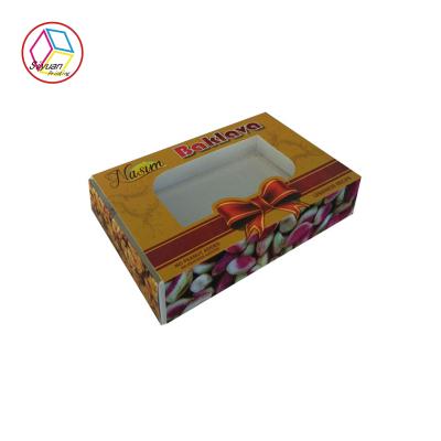China Custom Product Packaging Boxes With PVC Window CMYK Offset Printing for sale