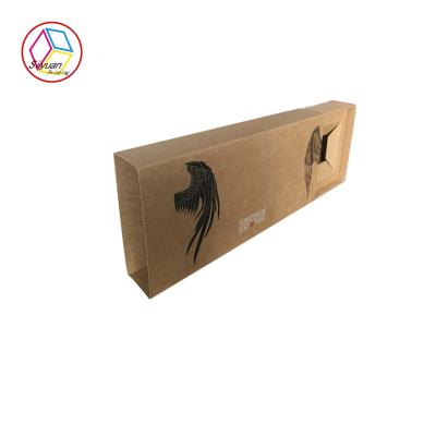 China Rigid Gift Boxes With Window Brown Color Environmental Protection for sale