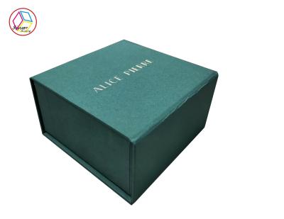 China Hot Stamping Flip Cardboard Jewelry Gift Boxes With Foam Insert for sale