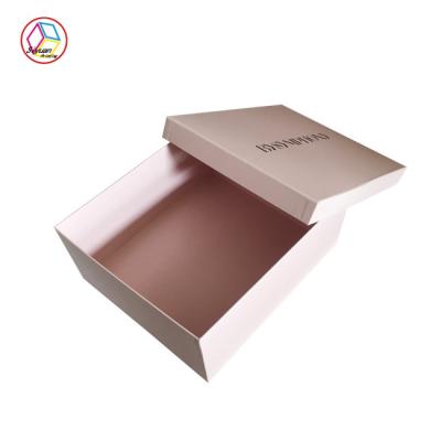 中国 カスタマイズされたピンク堅いボール紙のギフト用の箱の無光沢のラミネーション2部分の 販売のため