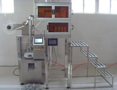 China Nylon Triangle Tea Bag Filling Machine 2.2KW 0.04-0.06 Mm Film Thickness for sale