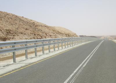 China Cold Rolled Highway Guardrail Systems Prevent Motorcycle / Cars Crossing Road for sale