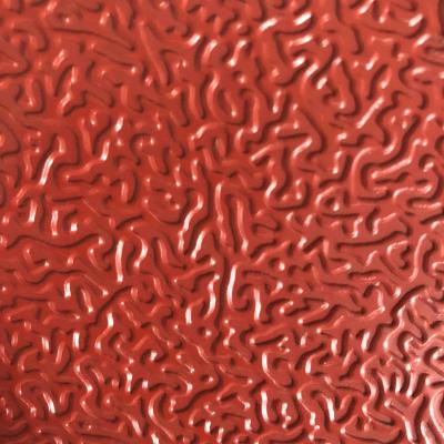 China Placa de color rojo de aluminio en relieve 0,50 mm * 1250 mm Hoja de aluminio utilizada en la industria automotriz en venta