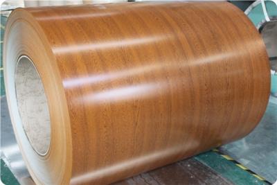 China teste padrão de madeira bobina de alumínio revestida da folha 3D para a porta do obturador do rolo do metal à venda