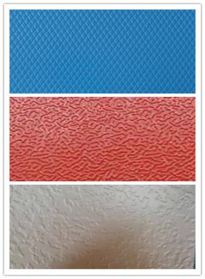 China el color superficial texturizado de la aleación 1050 cubrió la hoja de aluminio para el gabinete del kitch en venta