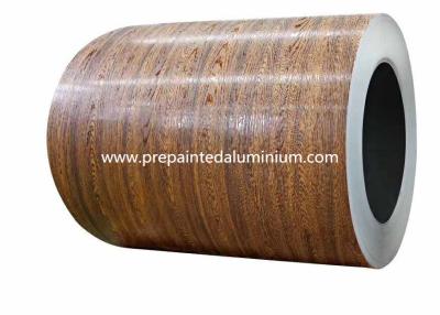 China Wooden Pattern 0.2mm Pre Painted Aluminum Coil In Wall Panel for sale