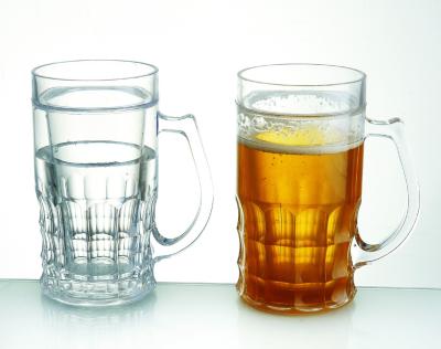 China 450ml Plastic beer mug/frosty mug/Ice Tankard for sale