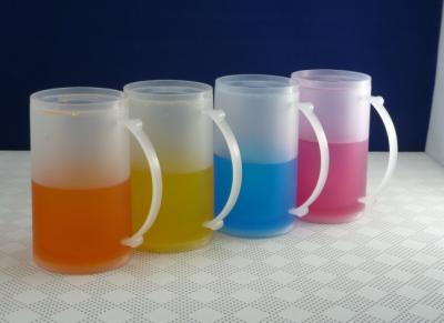 China Plastic Frosty Beer Mug For Promotion/frosty mug/freezer mug for sale