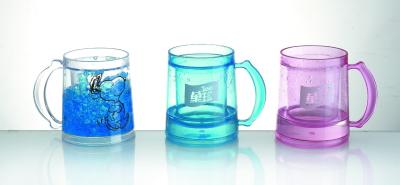 China 200ml Plastic double wall frosty mug/freezer mug for sale