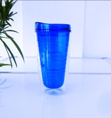 China 450ml double wall tumbler with straw for sale