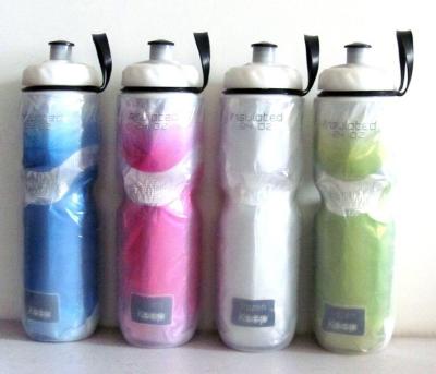 China Heat-insulated double wall PE water bottles/water bottle for bicycle for sale