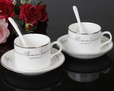 China elegant coffee mug set with spoon for sale