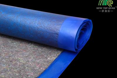 China 3mm Polyurethane Foam Carpet Underlay With 0.08mm Blue PE Film for sale