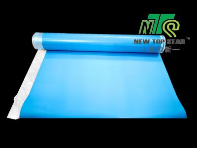 China Blue Vinyl Plank Flooring Underlay IXPE 3mm Underfloor Heating Underlay Anti Slip for sale