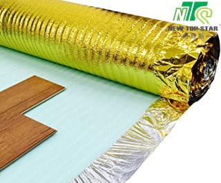 China Gold Vapor Hardwood Flooring Underlayment , Polyethylene Foam Solid Wood Floor Underlay for sale