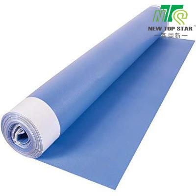 Chine Underlayment bleu parquetant bleu de mousse de polyéthylène de faible densité de barrière de vapeur double à vendre