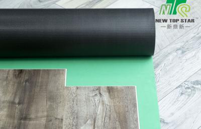 China WPC PVC Acoustic Vinyl Underlay 1.5mm EVA Black Soundproof Flooring Underlay for sale