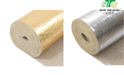 China Foil Backed Laminate Hardwood Flooring Underlayment Acoustic 3mm With Gold Film for sale