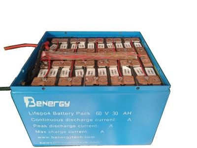 China batería recargable Lifepo4 de 60V 30AH para E - triciclos autos del pasajero del taxi de Tuktuk Bajaj del carrito en venta