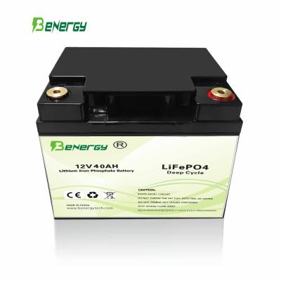 China Plastic Rechargeable LiFePO4 Battery 12V 40AH For Electric Vehicles Solar System for sale