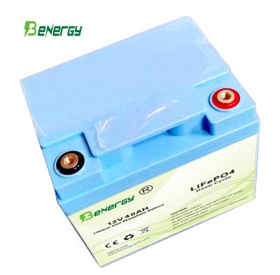China IP65 Plastic 12v Lifepo4 Battery Pack 40Ah Ev Li Ion Cylindrical Battery for sale