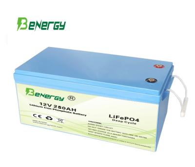 China Lifepo4 250AH RV battery 12V high power for solar system energy storage for sale