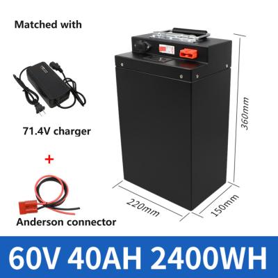 中国 モーターサイクルのリックスhaw トゥック トゥック グリーンエネルギー車両のための充電可能な60V 40Ah リチウムバッテリーパック 販売のため