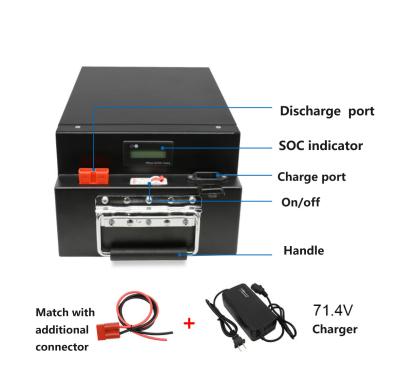 中国 モーターサイクルのリックスhaw トゥック トゥック グリーンエネルギー車両のための充電可能な60V 40Ah リチウムバッテリーパック 販売のため