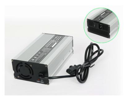 China 29.2V 15A Li Ion 24 Volt Battery Charger For Electric Scooter for sale