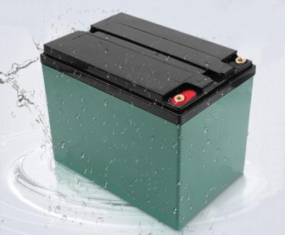 China batería que acampa al aire libre impermeable recargable del barco rv del paquete de la célula de 12v 50ah Lifepo4 en venta