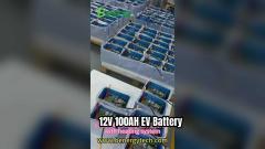 Conjunto de bateria plástica Lifepo4 recarregável 12V 100AH ​​EV