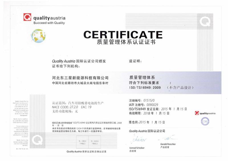 ISO - Hebei Dongsanxing New Energy Technology Co.,Ltd.