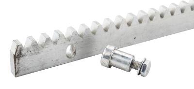 China Zinc Plated Sliding Gate Gear Rack With Bolts M4 M6 Steel Or Nylon for sale