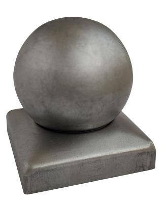 China bola de Post Caps With da cerca de 80x80mm em volta do aço branco superior galvanizado   Decorativo à venda
