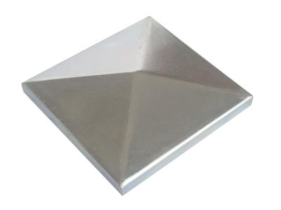 中国 40x40 3 5/8 X 3の5/8の2つX 2つの塀のポストの帽子は白い鋼鉄ピラミッドのつなぎ服に電流を通した 販売のため