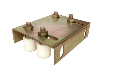 China 40x44 Sliding Gate Wheel Bracket With Bolt 4 Rollers for sale