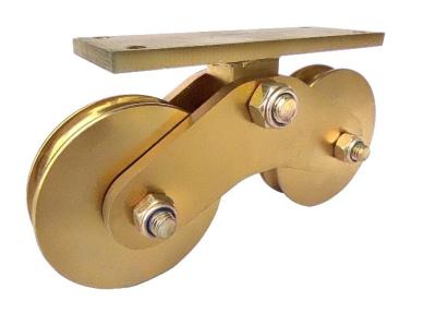 China 4.72 inch 120mm U Groove Sliding Gate Wheels Heavy Duty Double Bottom Mount for sale