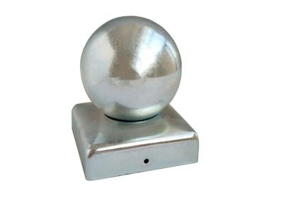 China 100x100 10cmx10cm Finial Round Iron Metal Ball Post Caps For Fence for sale