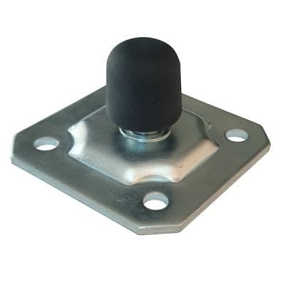 China silver zinc plated Gate stopper With square Fixing Base Plate For sliding / swing door for sale