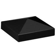Chine Chapeaux noirs de Matte Finish Powder Pyramid Post pour la barrière en bois de courrier des plate-formes à vendre
