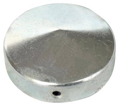China Round Pyramid Post Cap With Flanges Dia 2 Inches Black Steel Finish for sale