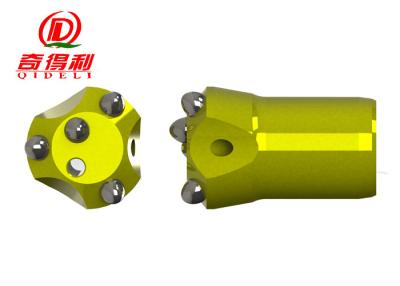 China Pusher Leg Drill Machine Taper Button Bit , 4 Buttons Rock Boring Bits for sale