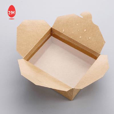 China SGS Disposable Food Packaging Containers  One Time Kraft Paper 370g Double Wall for sale