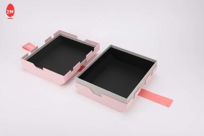 China Luxury Foldable Cardboard Paper Shoes Box , Magnetic Rigid Packaging Pink Gift Boxes en venta