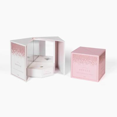 China Cardboard White Matte Cosmetic Boxes Open Door Custom Logo For Cosmetics à venda